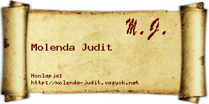 Molenda Judit névjegykártya